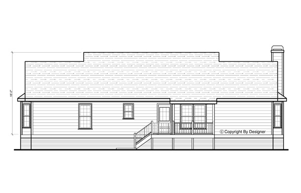 Rear Elevation image of Chamblee II House Plan